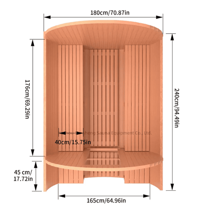 Handmade Red Cedar Electric Sauna With 9KW Furnace & Full Accessories – 7-Day Shipping