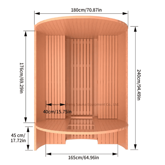 Handmade Red Cedar Electric Sauna With 9KW Furnace & Full Accessories – 7-Day Shipping