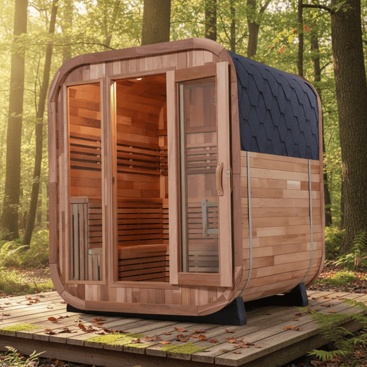Handmade 4-Person Indoor Sauna With 9KW Furnace & Accessories – Cedar Wood